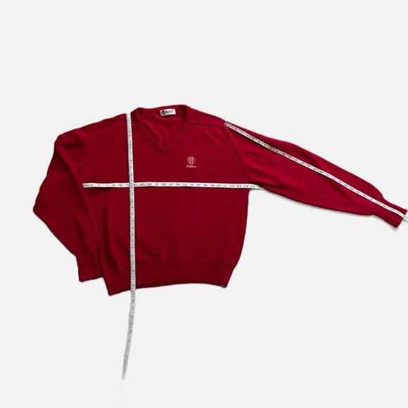 Vintage Indiana Hoosiers Basketball Bobby Knight Sweater V-Neck XXL Red - Picture 6 of 7